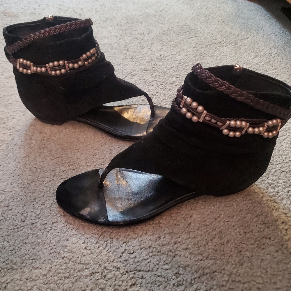 ASH Black Suede Sandal